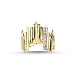 Piano - Diamantring aus 14 kt Gold mit 0,12 ct | A2210 012
